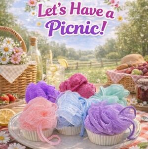 NEW! "Lets Have A Picnic" Shea Butter Cupcake Soap